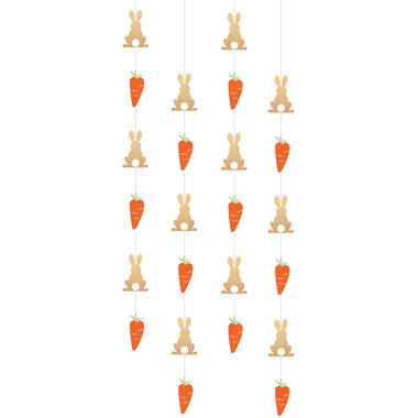 4 String Decorations Easter Bunny Paper 130 cm