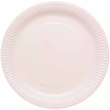 8 Plates Marshmallow Round Paper 23cm