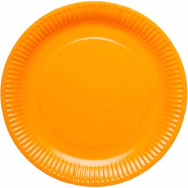 8 Plates Pumpkin Round Paper 23cm