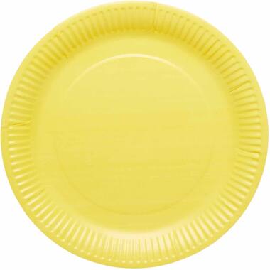 8 Plates Buttercup Round Paper 23cm