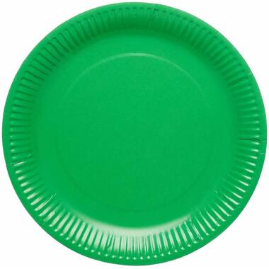 8 Plates Evergreen Round Paper 23cm