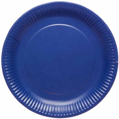 8 Plates Blueberry Round Paper 23cm