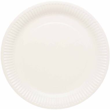 8 Plates Coconut Round Paper 23cm