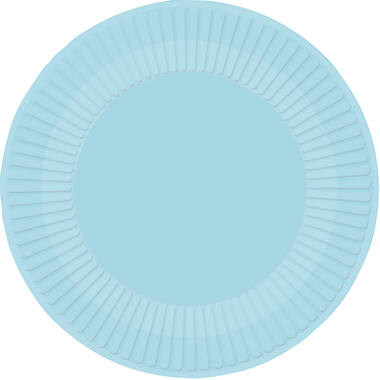 8 Plates Clear Sky Round Paper 23cm