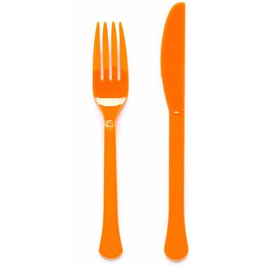 Cutlery Plastic Pumpkin 24 Pieces