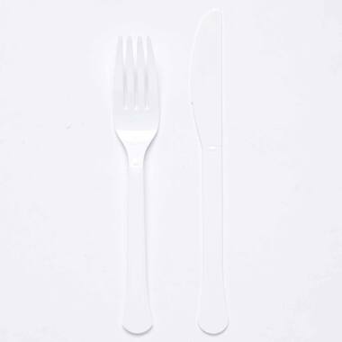 Cutlery Plastic Coconut 24 Pieces