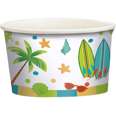 8 Ice Bowls Surf Party Paper 270 ml