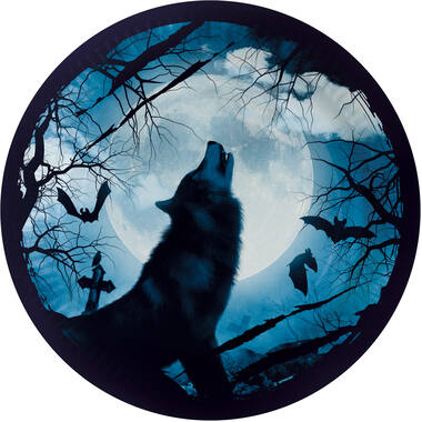 8 Plates Haunted Forest Round Paper 23 cm
