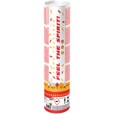 Confetti Cannon paper rectangular red/yellow