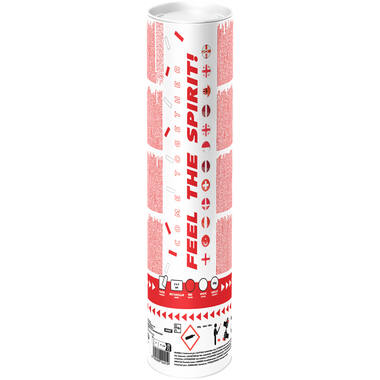 Confetti Cannon paper rectangular red/white