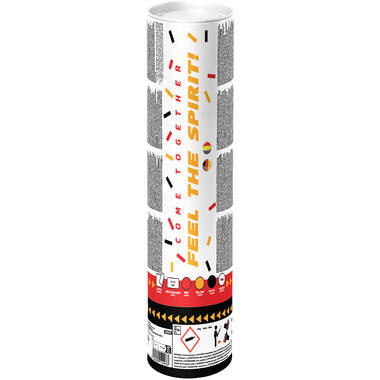 Confetti Cannon paper rectangular black/red/yellow