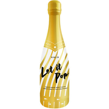 Confetti Bottle Gold Rectangular Foil 32cm