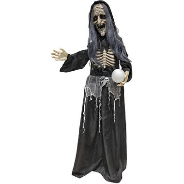Animatronic Standing Witch with Magic Ball 62 cm x 30 cm x 1.76 m
