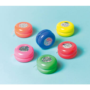 12 Yo-Yos Laser Plastic 3.5 x 3.5 x 1.6 cm