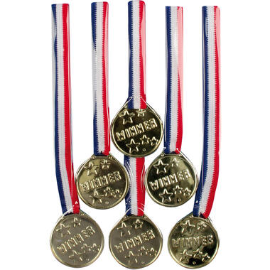 6 Award Ribbons Plastic / Fabric 10.8 x 3.8 cm