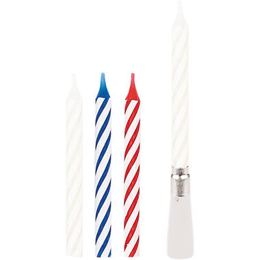 4 Spiral Candles with Music Height 12 cm