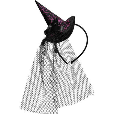 Mini Hat Witch With Headband and Bow One size