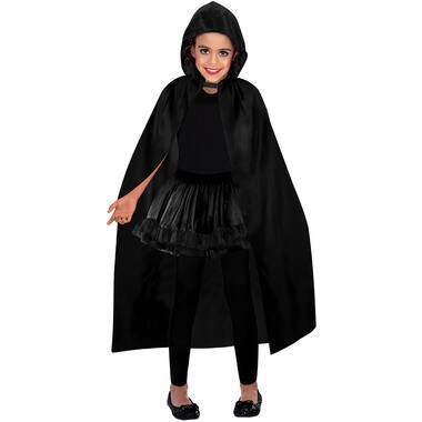 Costume Accessory Black Hooded Cape - Child
