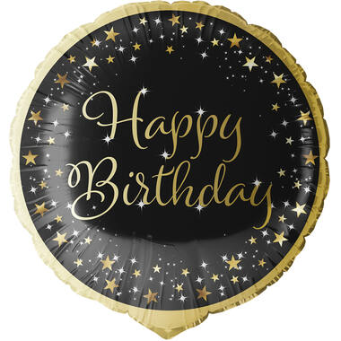 Standard Holographic Starlight Birthday Happy Birthday Foil Balloon C55 Packaged 45 cm