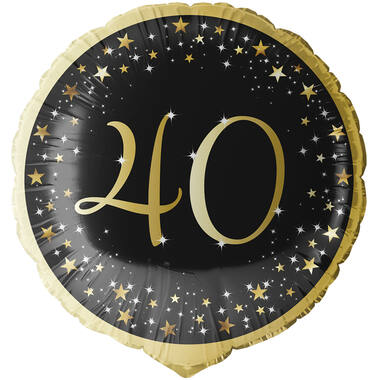 Standard Holographic Starlight Birthday 40 Foil Balloon C55 Packaged 45 cm