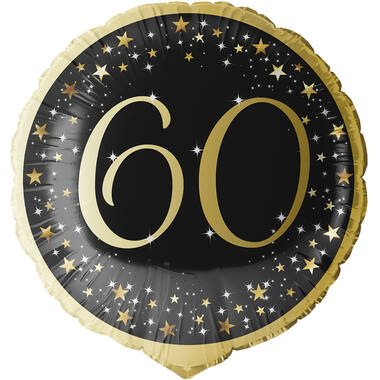 Standard Holographic Starlight Birthday 60 Foil Balloon C55 Packaged 45 cm
