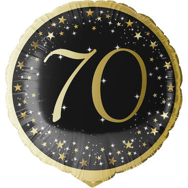 Standard Holographic Starlight Birthday 70 Foil Balloon C55 Packaged 45 cm