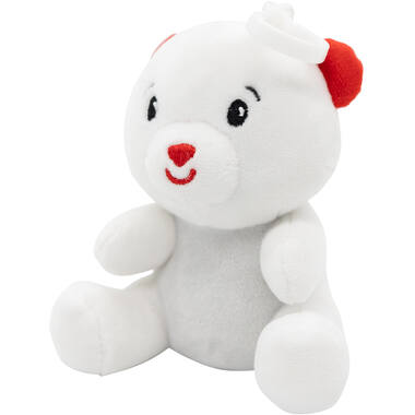 2-in-1 plush toy balloon weight polar bear with hook, 11cm, 90g
