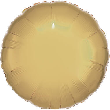 Standard Metallic White Gold Round Foil Balloon C16 Packaged 43 cm