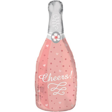 Standard Shape Rose Gold Sparkling Wine Bottle Foil Balloon C50 Packaged 29 cm x 70cm