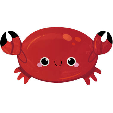 Standard Shape Ocean Buddies Crab Foil Balloon C50 Packaged 64 cm x 36 cm