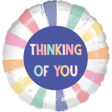 Standard Thinking Of You Pastel Foil Balloon C40 Packaged 43 cm