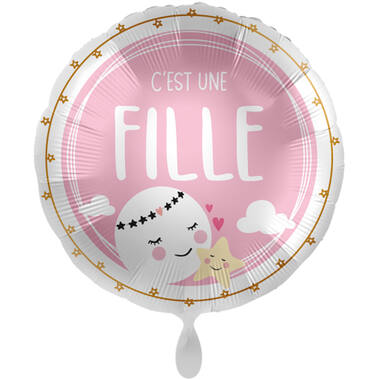 Standard C'est une fille Foil Balloon round C40 packaged 43cm