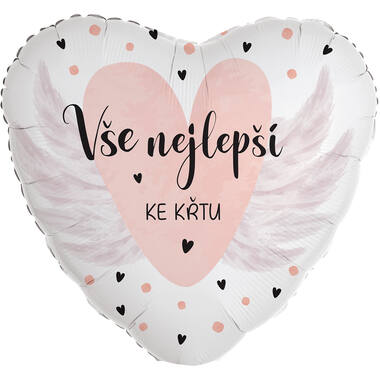 Standard Heart - Navzdy a Vzdy - CZE Foil Balloon RP40 Packaged 45 cm