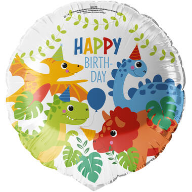Standard Dino Jungle Foil Balloon C40 Packaged 43 cm