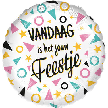 Standard - Vandaag is het jouw feestje - DUT Foil Balloon Packaged 45 cm