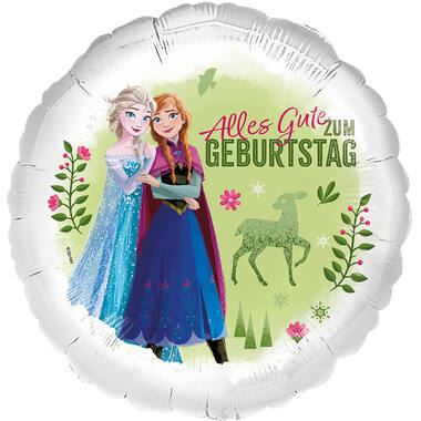 Foil Balloon - Frozen Anna & Elsa "ALLES GUTE ZUM GEBURTSTAG" - 45 cm