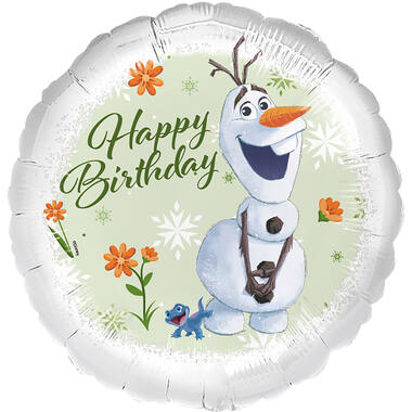 Foil Balloon - Frozen Olaf & Bruni "Happy Birthday" - 45 cm