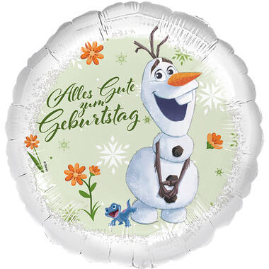 Foil Balloon - Frozen Olaf & Bruni "Alles Gute zum Geburtstag" - 45 cm