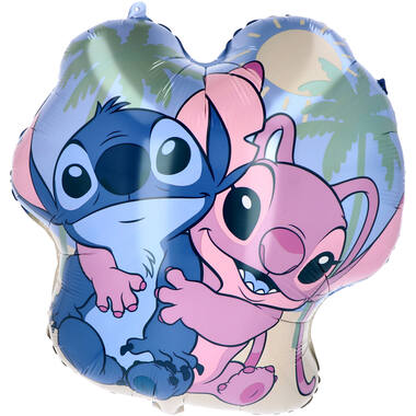 Foil Balloon - Shaped Stitch & Angel - 47 x 49 cm