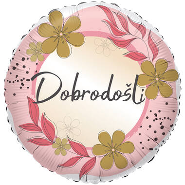 Foil Balloon - "Dobrodošli" - Croatian - 45 cm