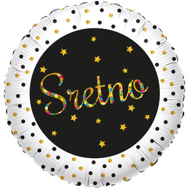 Foil Balloon - "Sretno" - Croatian - 45 cm