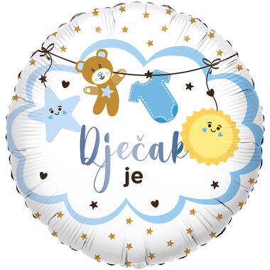 Foil Balloon - "Dječak je" - Croatian - 45 cm