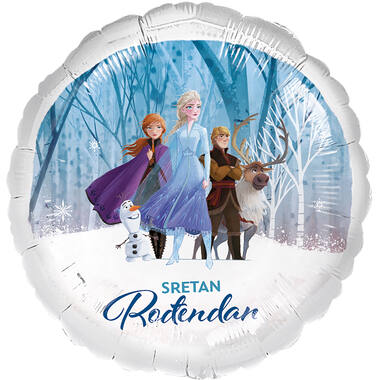Foil Balloon - Frozen "SRETAN rođendan" - Croatian - 45 cm