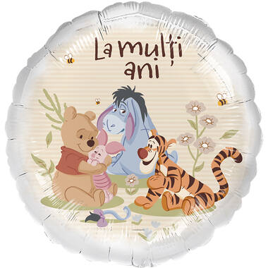 Foil Balloon - Winnie the Pooh "La multi ani" - Romanian - 45 cm