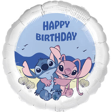 Foil Balloon - Stitch & Angel "HAPPY BIRTHDAY" - 45 cm