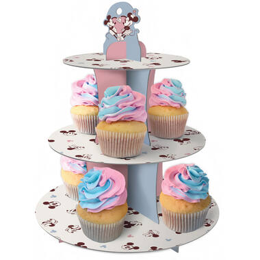 Cupcake Stand - Mickey&Minnie - Gender Reveal - 33 x 40,5 cm