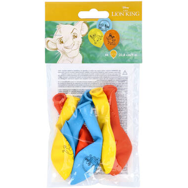 6 Latex Balloons Simba 22.8 cm / 9"