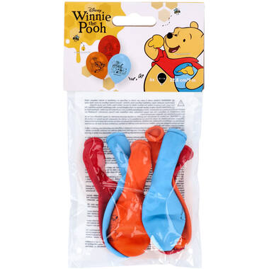 6 Latex Balloons Winnie the Pooh 22.8 cm / 9"