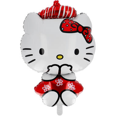 Foil balloon - Shaped - Hello Kitty - Paris - head and body - 48 x 71 cm