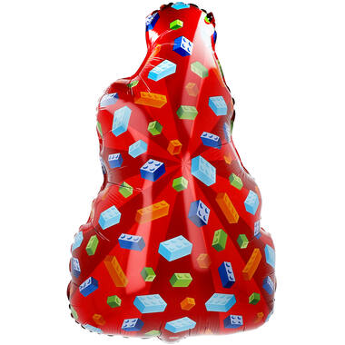 Large Shape - LEGO Geburtstagskuchen - Folienballon H45 verpackt 
